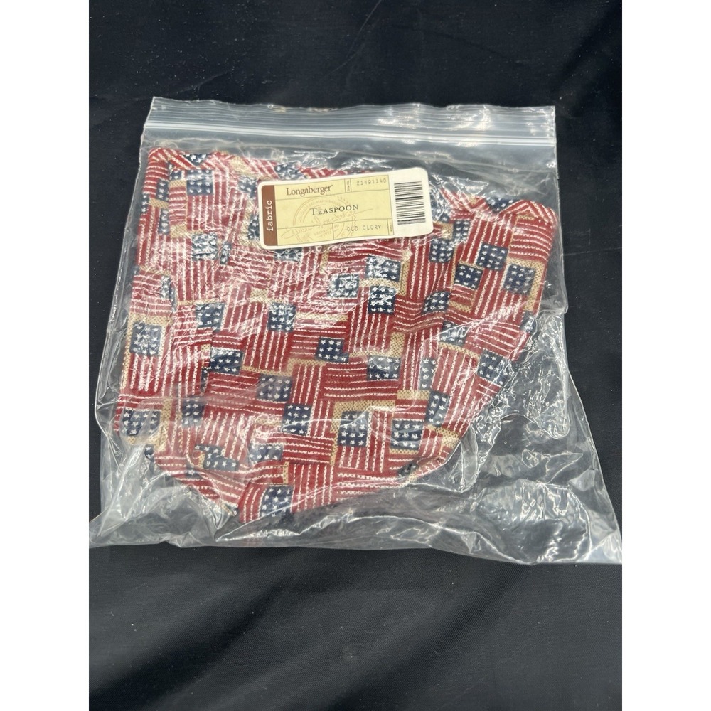 Longaberger Teaspoon Basket Liner Only – Old Glory – NIP 🎁 ✨